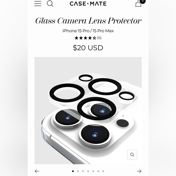 New Case Mate Glass Lens Protector for Apple iPhone 15 Pro/Max - Picture 1 of 3